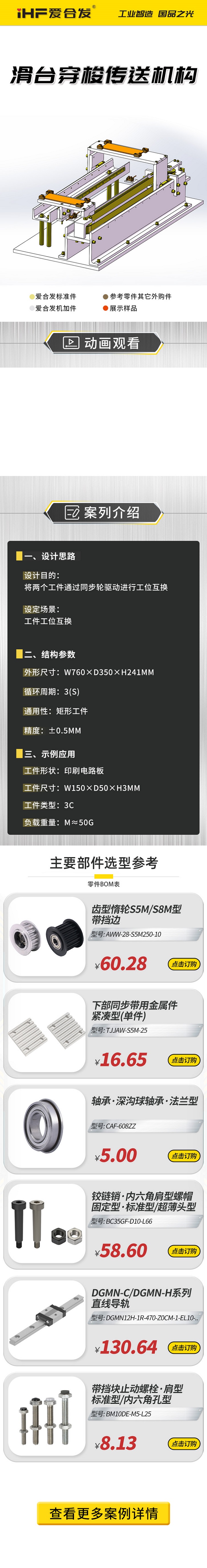 爱合发案例剖析：滑台穿梭传动机构